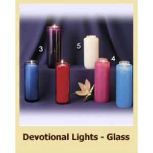Dadant - Glass Devotional Lights (12 pcs) 5-Day 2 15/16 X 6 3/8 Crystal Clear   